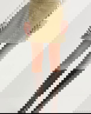 Marc O'Polo fustă din velur culoarea verde, mini, evazați, 5000007099