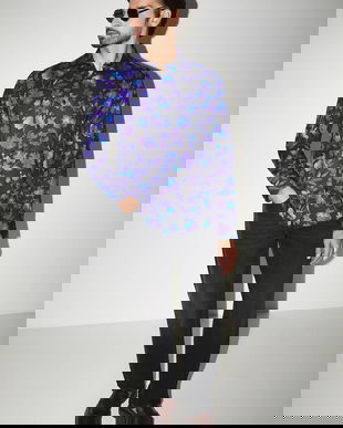 Medicine camasa din bumbac cu guler clasic, regular