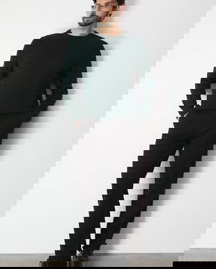 Medicine pantaloni culoarea maro, cu fason chinos