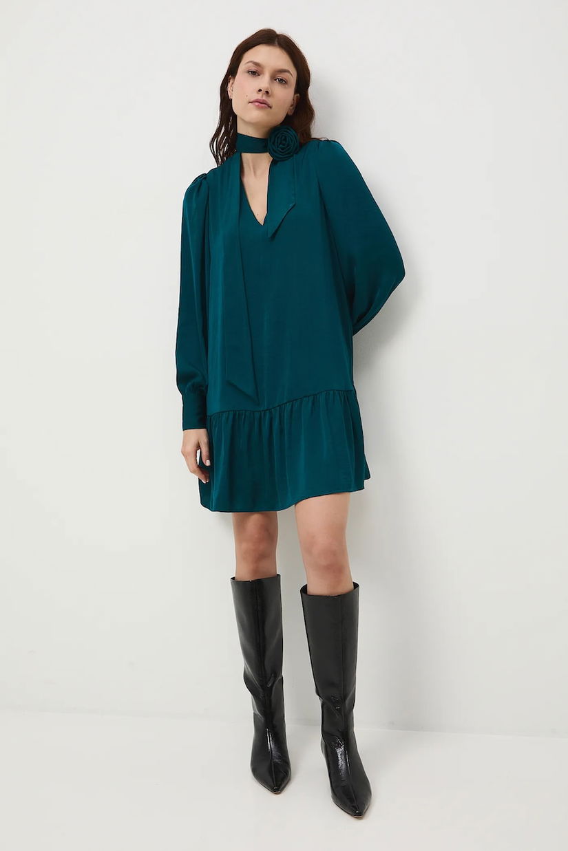 Medicine rochie culoarea verde, mini, oversize