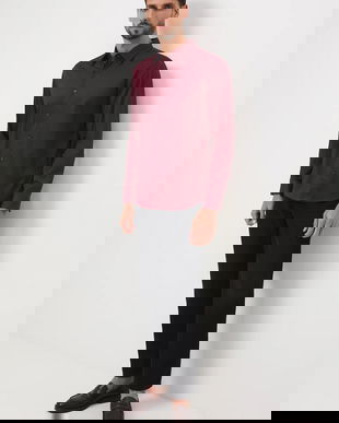 Medicine camasa culoarea bordo, cu guler clasic, slim