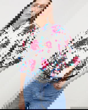 Medicine camasa culoarea bej, cu guler clasic, regular