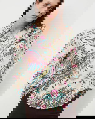 Medicine camasa culoarea crem, cu guler clasic, regular