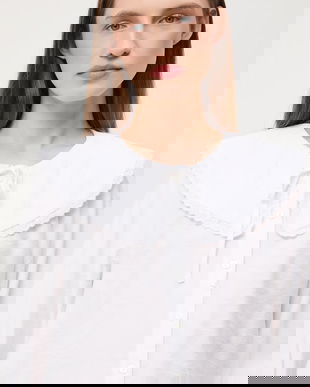 Medicine bluza culoarea alb, neted