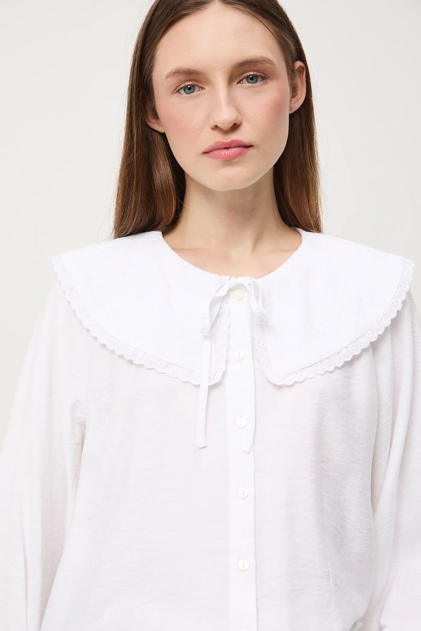 Medicine bluza culoarea alb, neted