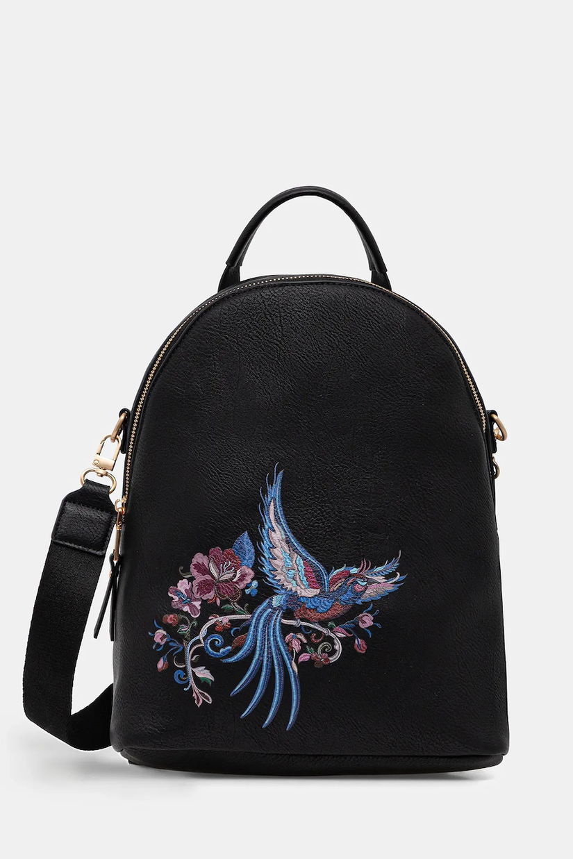 Medicine rucsac culoarea negru, mare, cu imprimeu