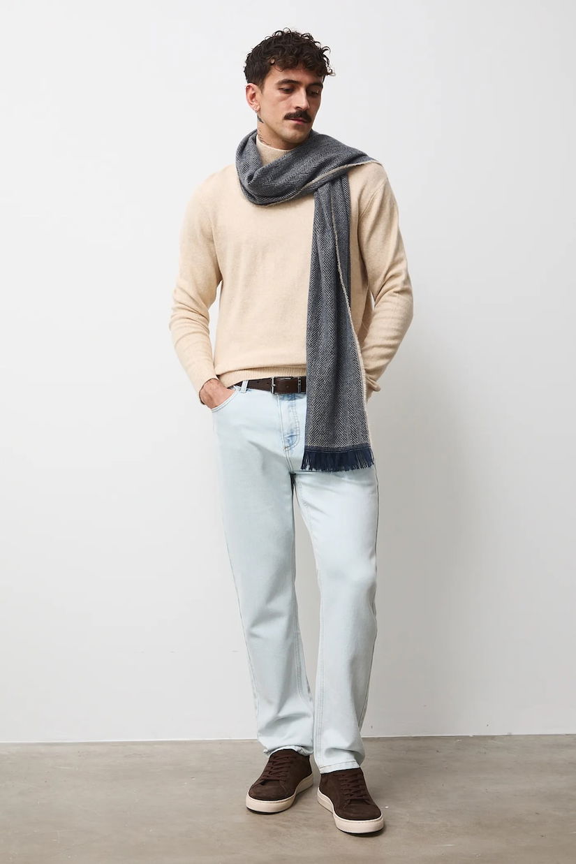 Medicine pulover culoarea bej, light, cu turtleneck