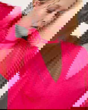 Medicine bluza culoarea roz, neted