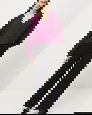 Medicine bluza din bumbac culoarea violet, cu imprimeu