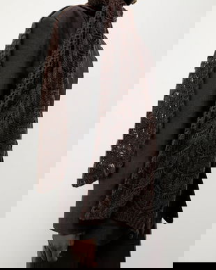 Answear.LAB esarfa de lana culoarea maro, neted