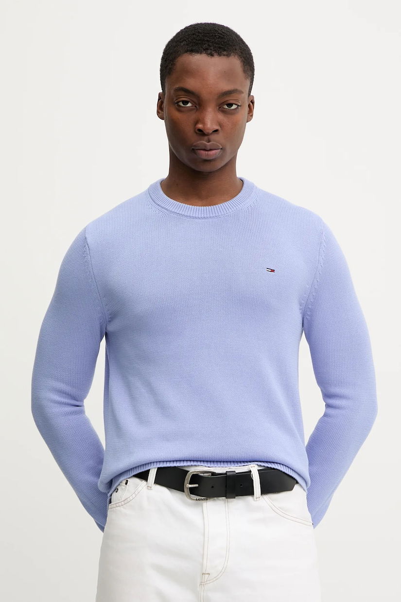 Tommy Jeans pulover de bumbac culoarea bordo, light, DM0DM21787