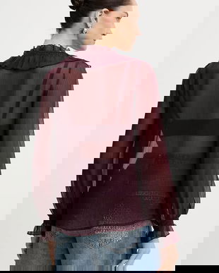 Morgan bluză culoarea bordo, uni, CATHY