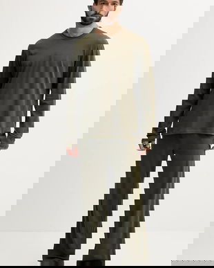 Diesel pijamale de bumbac SET-ADRIAN-UTLT culoarea gri, uni, A19505.0PJBB