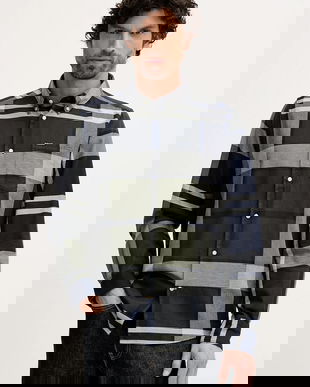 Barbour cămașă din bumbac DUNOON cu guler button-down, regular, MSH4980