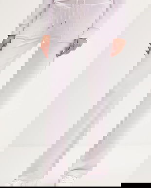 Juicy Couture pantaloni de trening DEL RAY POCKETED PANT culoarea violet, uni, JCAP180