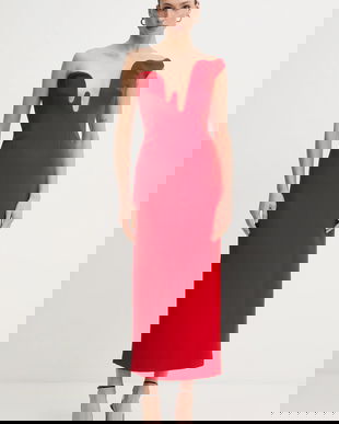 Bardot rochie ROSALYN culoarea negru, maxi, mulată, 59733DB