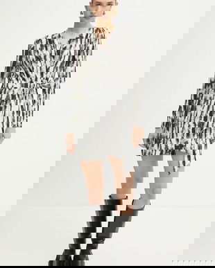 Morgan rochie ROZEL.F culoarea bej, mini, evazată, ROZEL.F