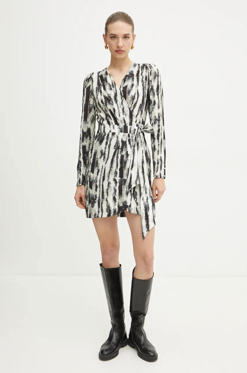 Morgan rochie ROZEL.F culoarea bej, mini, evazată, ROZEL.F