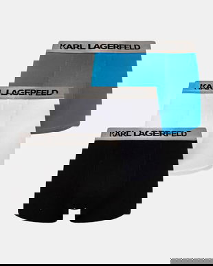 Karl Lagerfeld boxeri 3-pack bărbați, culoarea gri, A1M47020