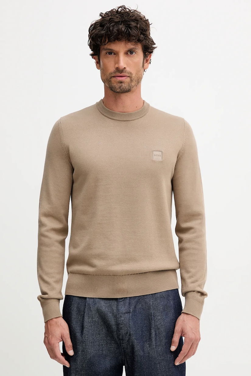 BOSS Orange pulover din amestec de lână Kanovano_S culoarea bleumarin, light, 50527583