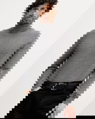 United Colors of Benetton pulover de cașmir culoarea negru, light, cu guler, 1033U2011