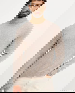 United Colors of Benetton pulover de lână culoarea maro, light, 1002U1G34