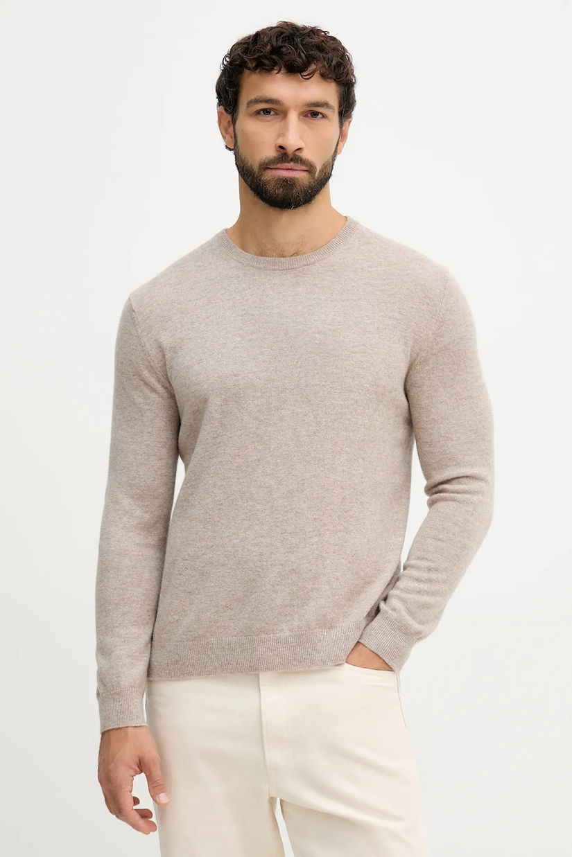 United Colors of Benetton pulover de lână culoarea maro, light, 1002U1G34