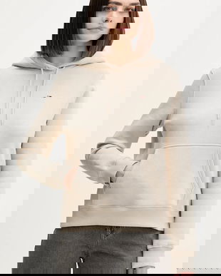 Tommy Jeans bluză culoarea verde, cu glugă, uni, DW0DW19958