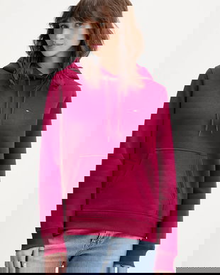 Tommy Jeans bluză culoarea verde, cu glugă, uni, DW0DW19958