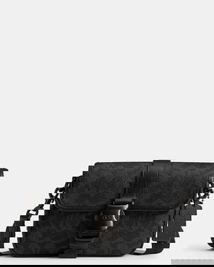 Coach borsetă de piele culoarea gri, CY990