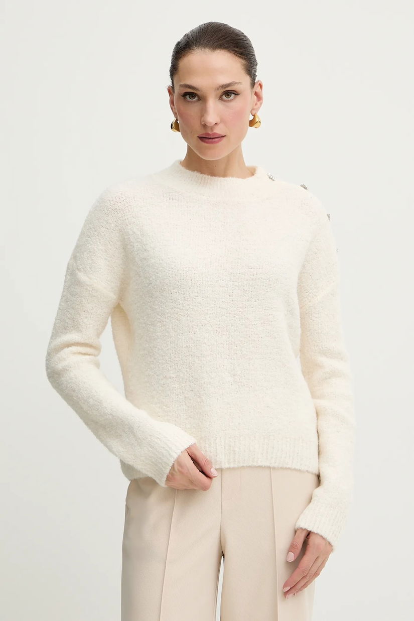 Morgan pulover din amestec de lână MBULLE culoarea bordo, MBULLE