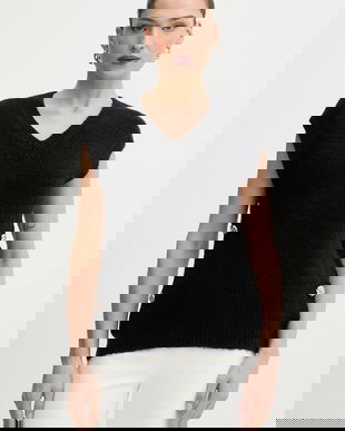 Morgan vestă din amestec de lână MPLUIE culoarea gri, MPLUIE