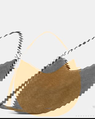 Coccinelle geantă de mână din piele întoarsă COCCINELLESUNUP SUEDE culoarea maro, E1 QKG 13 01 01