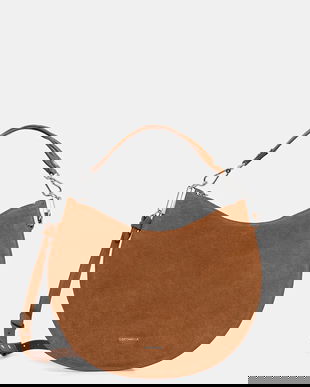 Coccinelle geantă de mână din piele întoarsă COCCINELLESUNUP SUEDE culoarea maro, E1 QKG 13 01 01