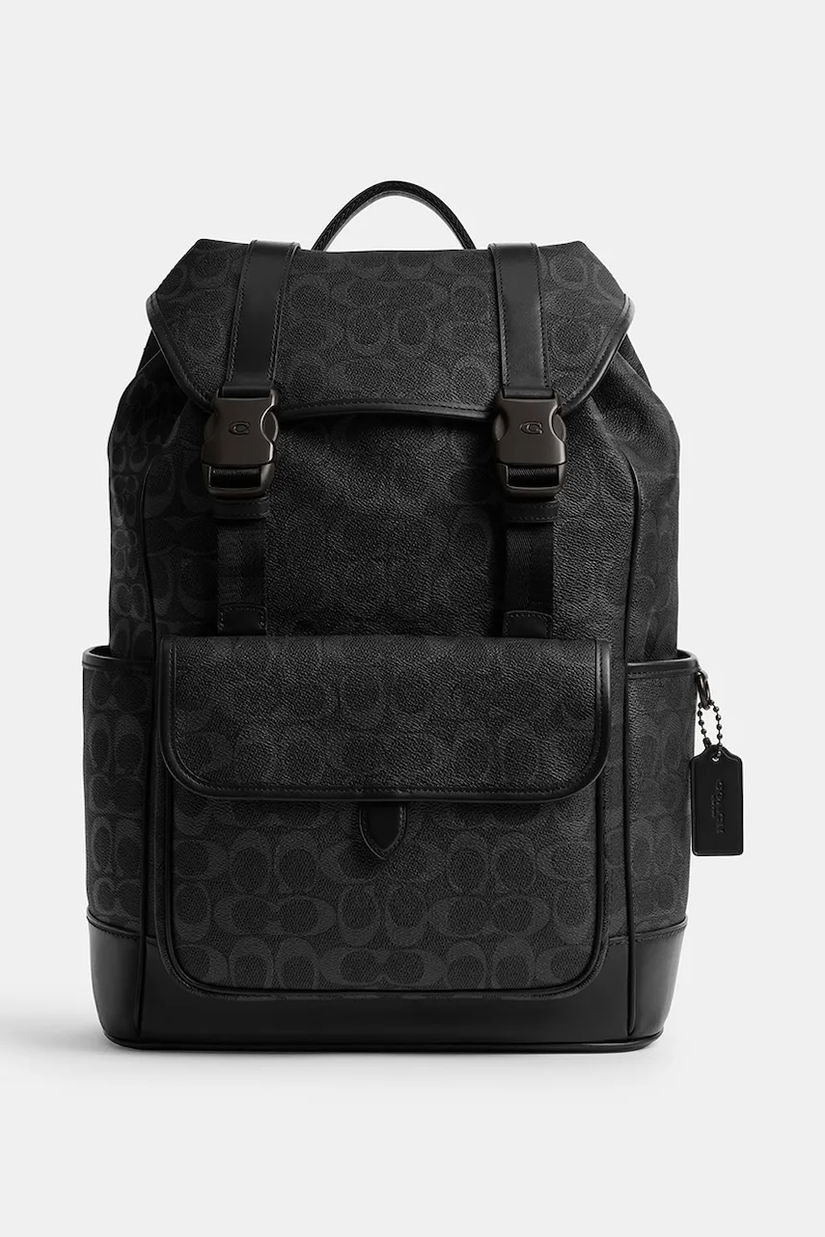 Coach rucsac culoarea negru, mare, cu imprimeu, CU201