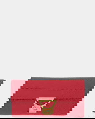 Coccinelle portofel de piele culoarea negru