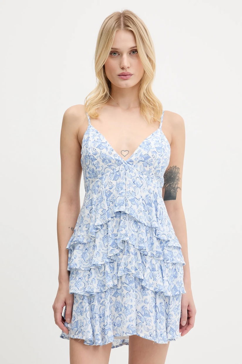Hollister Co. rochie culoarea alb, mini, evazați, KI359-5239