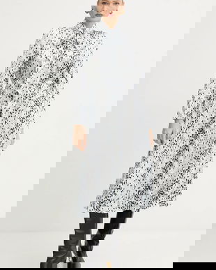 Karl Lagerfeld rochie culoarea bej, midi, evazați, A4W13038