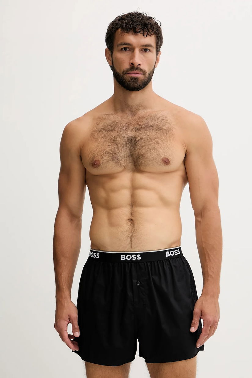 BOSS boxeri de bumbac 2-pack 2P Boxer Shorts EW culoarea negru, 50545913