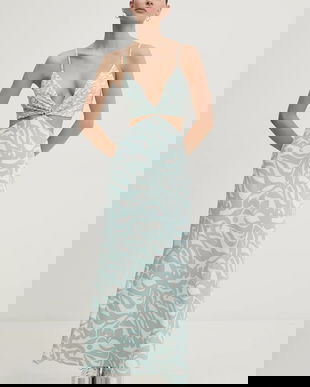 Abercrombie & Fitch rochie culoarea alb, maxi, mulată, KI159-5551