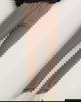 Les Deux pantaloni barbati, culoarea bej, cu fason chinos, LDM501101