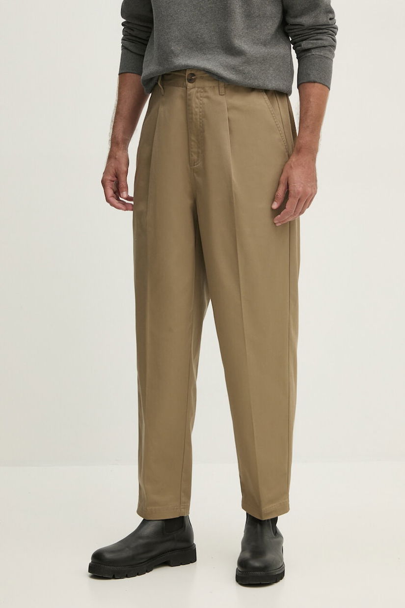 Barbour pantaloni barbati, culoarea bej, cu fason chinos, MTR0751