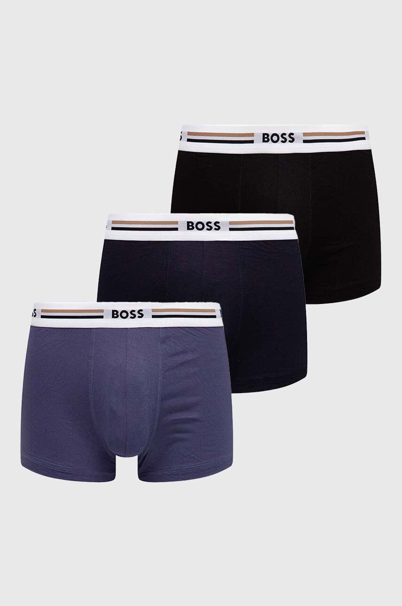 BOSS boxeri 3-pack Trunk 3P Revive barbati, culoarea alb, 50492200