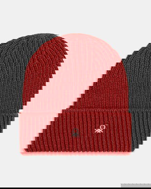 United Colors of Benetton pălărie din amestec de lână culoarea portocaliu, 12PAUA00X