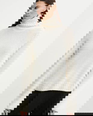 ZADIG&VOLTAIRE pulover de cașmir culoarea bej, cu guler, KWSW02923