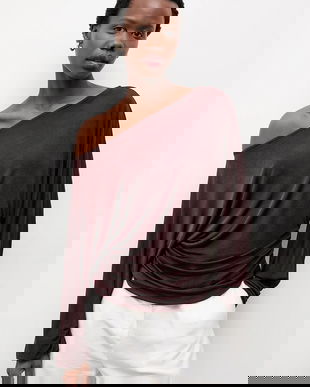 Answear.LAB bluza culoarea maro, neted