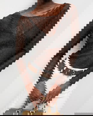 Answear.LAB bluza culoarea maro