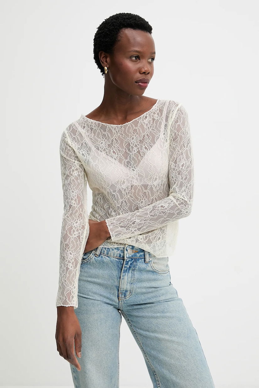 Answear.LAB bluza culoarea bej