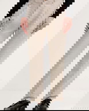 Joop! pantaloni culoarea bej, cu fason chinos, 30101677