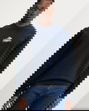 Tommy Jeans hanorac de bumbac culoarea bleumarin, DM0DM22418